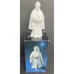 Avon Nativity The Magi Balthasar White Porcelain Bisque Figure Vintage Christmas